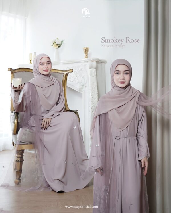 SAHEER ABAYA - SMOKE ROSE